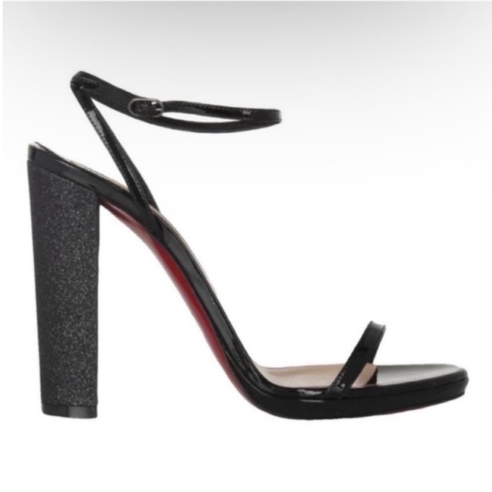Christian Louboutin Au Palace patent leather sandals RETAIL 995